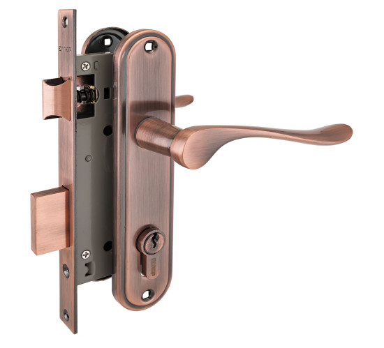 АЛЛЮР Замок врез 127/1 с руч ст. медь 4640001792731