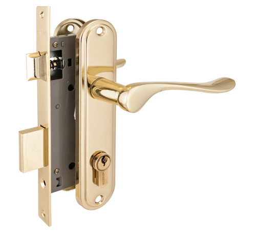 АЛЛЮР Замок врез 127/1 с руч латунь 4640001792748