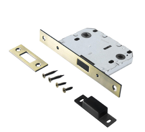 Аллюр Защелка с фиксатором магнитн  АРТ L7050МS АВ ст бронза 4660041987720