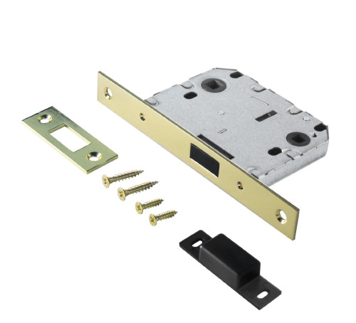 Аллюр Защелка с фиксатором магнитн  АРТ L7050МS РВ золото 4660041987751