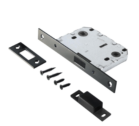 Аллюр Защелка с фиксатором магнитн  АРТ L7050МS BN черный никель