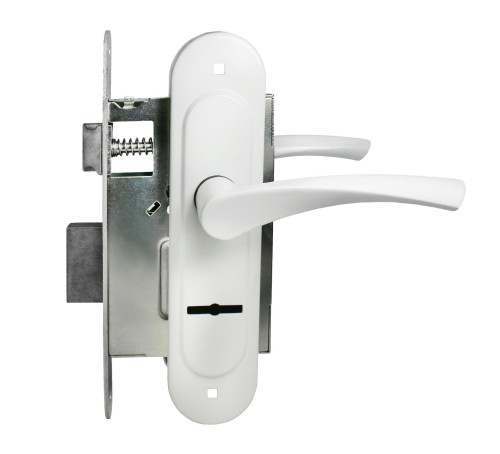 Птишмаш  Замок врез ЗВ9-4-07 ЗВ9-0623с пружиной  белый