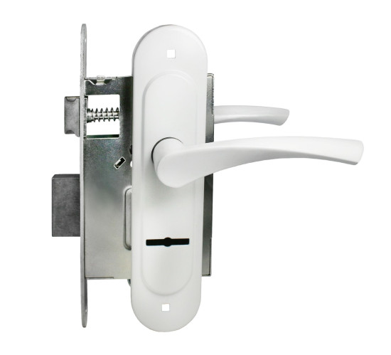 Птишмаш  Замок врез ЗВ9-4-07 ЗВ9-0623с пружиной  белый