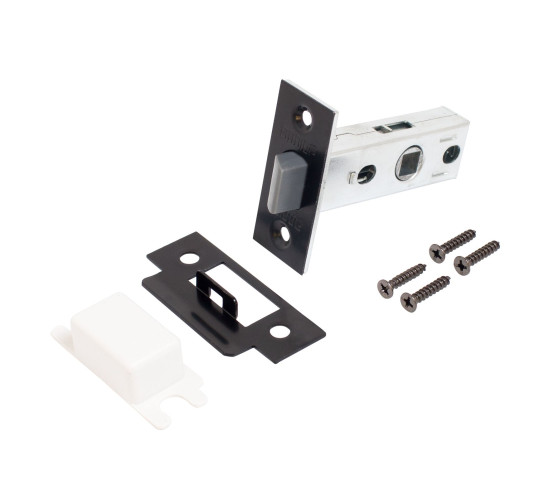 Аллюр Защелка АРТ L45-8-Р пластик  ВL мат черный