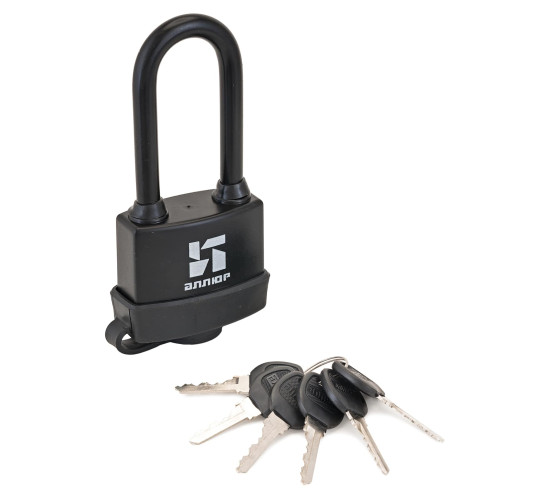 АЛЛЮР Замок навес ВС1Ч-375ПД КА с одной секр влагозащ длин дужка d8мм 6кл