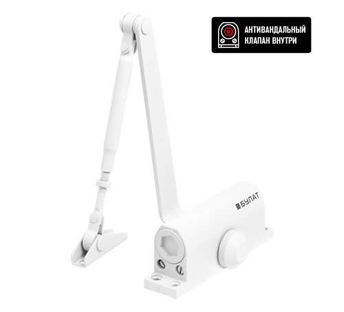 Булат  Доводчик дверной ULTIMATE ДД-60 А-W 25-80кг белый 4680143702700