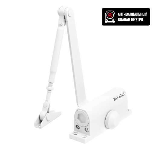 Булат  Доводчик дверной ULTIMATE ДД-60 А-W 25-80кг белый 4680143702700