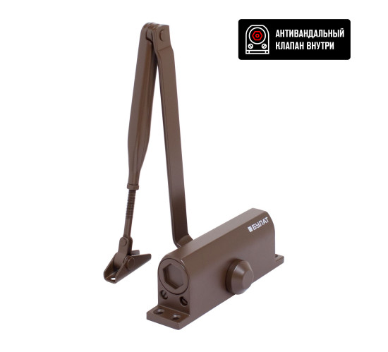 Булат  Доводчик дверной ULTIMATE ДД-100 А-С 40-120кг коричневый