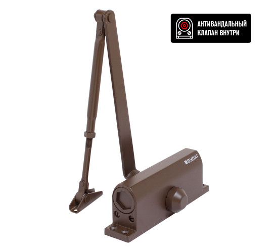Булат  Доводчик дверной ULTIMATE ДД-120 А-С 60-140кг коричневый 4680143702755