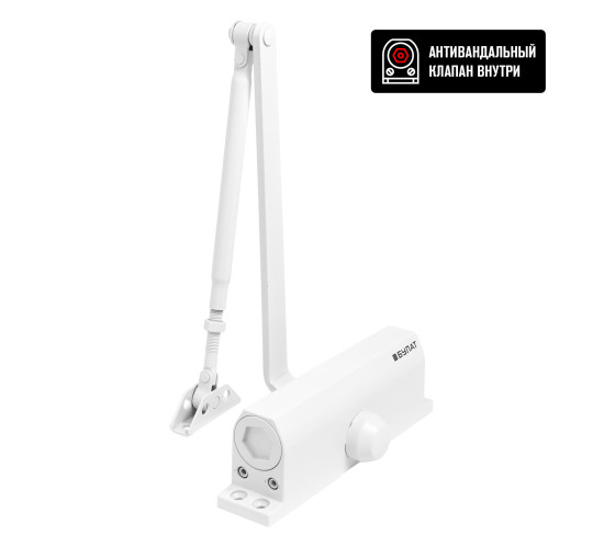 Булат  Доводчик дверной ULTIMATE ДД-150 А-W 80-160кг белый 4680143702793