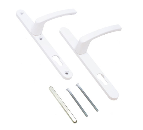 ЛДМ АГН 92.25.67-75  9016 белая Ручка на планке c пруж для проф дверей 92мм 4673748996506