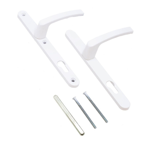 ЛДМ АГН 92.25.67-75  9016 белая Ручка на планке c пруж для проф дверей 92мм 4673748996506