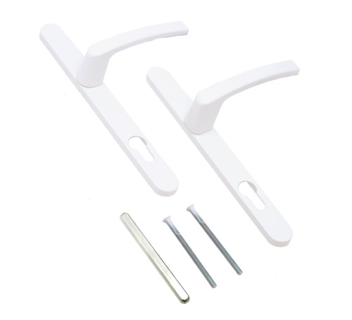 ЛДМ АГН 85.25.67-75 9016 белая Ручка на планке c пруж для проф дверей 92мм 4660041985979