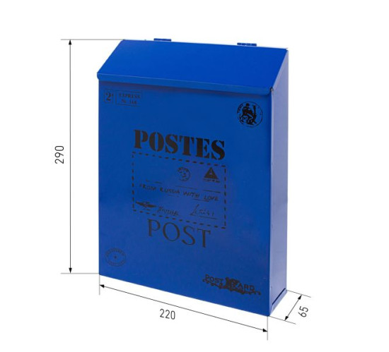 Ящик почтовый 3010 синий 4680143704889