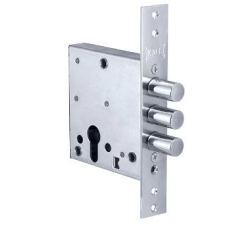 KALE Замок врез цилиндр 447WB  хром бо бн без цм