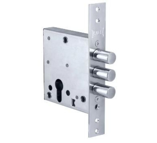 KALE Замок врез цилиндр 447WB  хром бо бн без цм