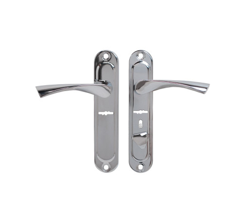 АЛЛЮР Комплект ручек 03S CR L  лев для сувальдн замков 42мм 4680143707330