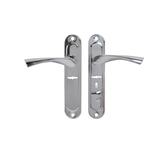 АЛЛЮР Комплект ручек 03S CR L  лев для сувальдн замков 42мм 4680143707330