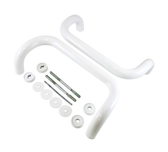 ЛДМ Ручка скоба офисная АРД-01(300*30мм) 9006 бело-алюм