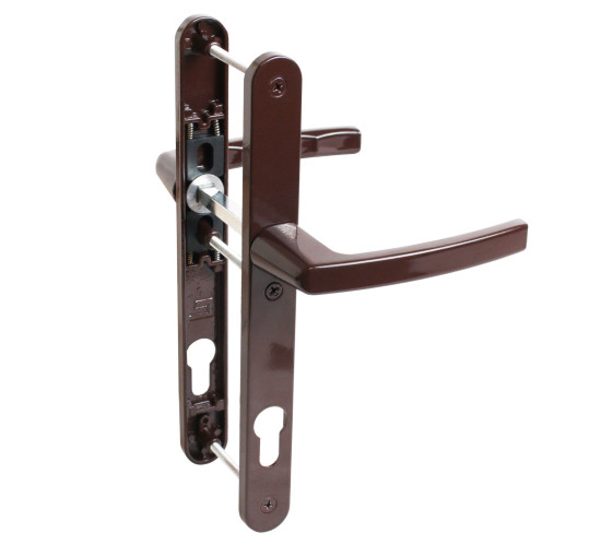 Булат РФ  92.25.02 8017 Урал коричн Ручка на планке для проф дверей 92мм RAL8017 4680143710316