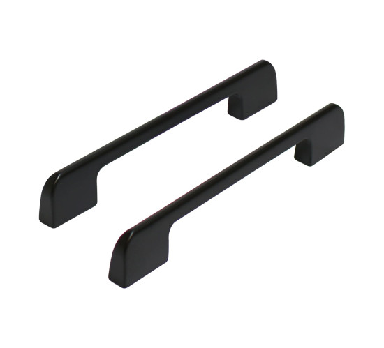 StahlBuro Ручка скоба меб A300-128 BL мат черный 2шт  4680143717896