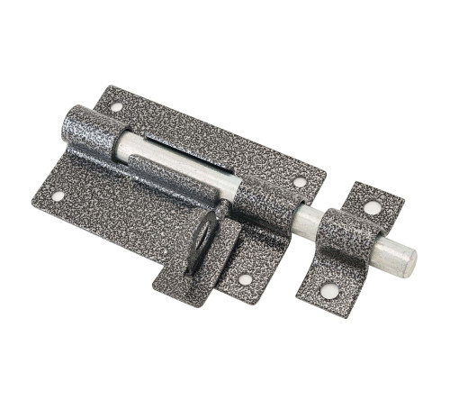 Секрет Засов дверной с проуш ЗД-12 серебро