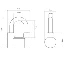 Стандарт  Замок навес AL 660 d9.5мм 4607117773115