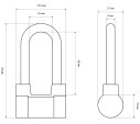 Стандарт  Замок навес AL 660L d9.5мм 4607117773139