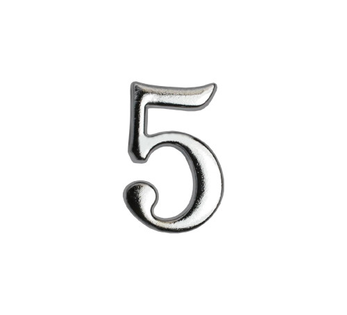 Аллюр Цифра дверная метал 5 хром