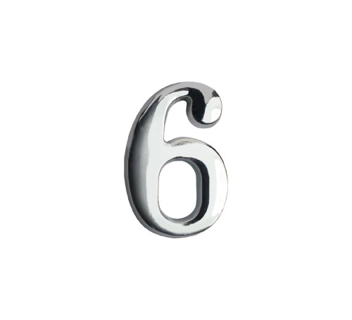 Аллюр Цифра дверная метал 6 хром