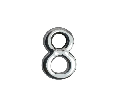 Аллюр Цифра дверная метал 8 хром