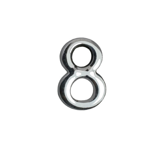 Аллюр Цифра дверная метал 8 хром