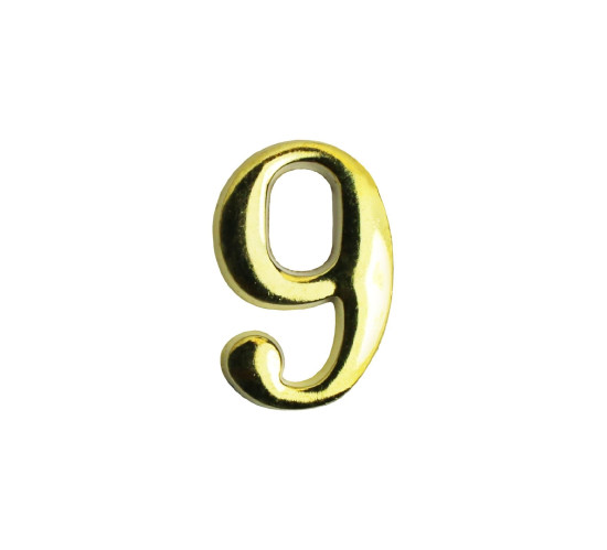 Аллюр Цифра дверная метал 9 золото 4607117776741