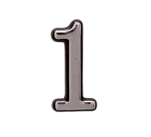 Аллюр Цифра дверная пластик 1 хром 4640001794827