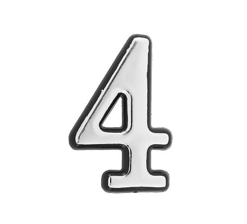 Аллюр Цифра дверная пластик 4 хром 4640001794841