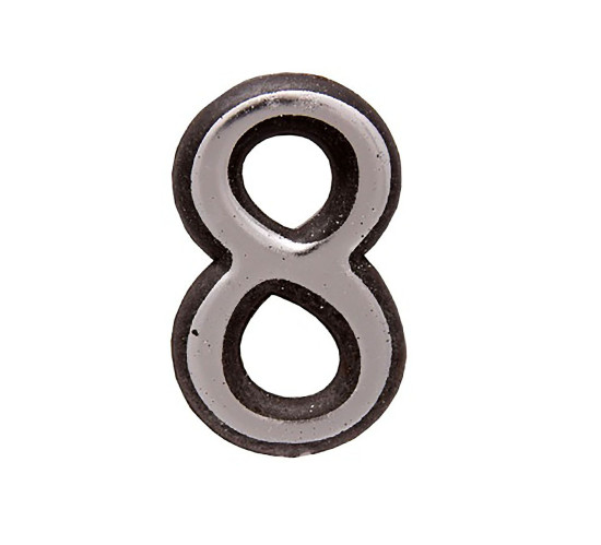 Аллюр Цифра дверная пластик 8 хром 4640001794902