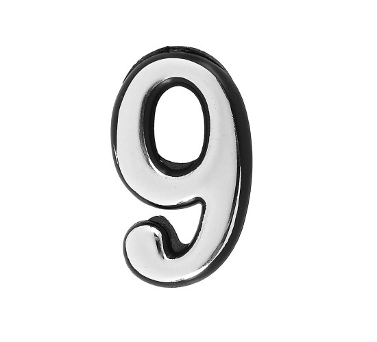 Аллюр Цифра дверная пластик 9 хром 4640001794889