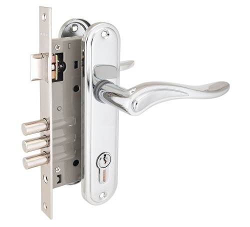 АЛЛЮР Замок врез 102/3 СР с руч хром 4640001795091