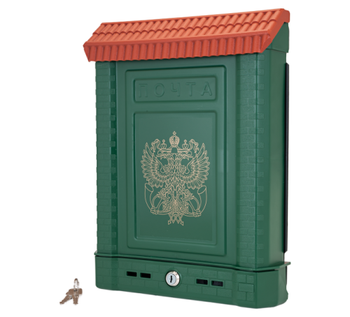 Ящик почтовый Премиум с мет замком зелен с орлом 4607156366026