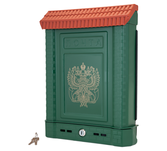 Ящик почтовый Премиум с мет замком зелен с орлом 4607156366026