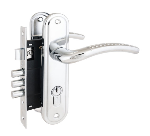 АЛЛЮР Замок врез 132/3-61А  СР с руч хром 4640001795725