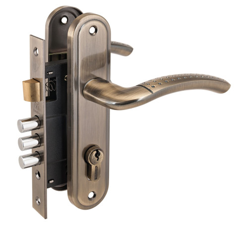 АЛЛЮР Замок врез 132/3-61А АВ с руч ст. бронза 4640001795701