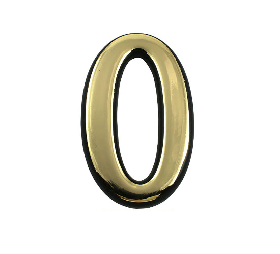 Аллюр Цифра дверная Большая пластик 0 золото 4640001795923