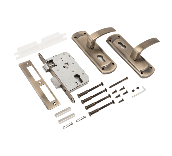 АЛЛЮР Замок врез ЗВ4-1/55А АВ бронза без ц. мех 4640001796753