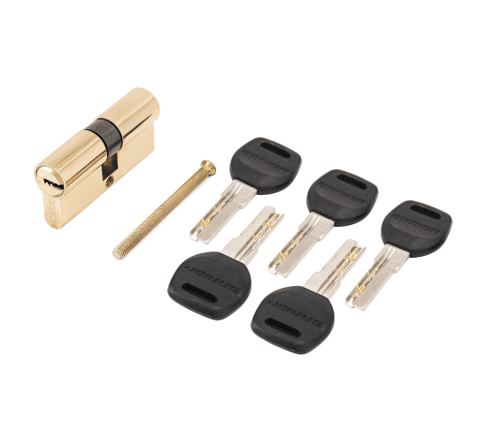 АЛЛЮР Цилиндр. механизм HD F 70-5K BP (35*35) латунь  перф 4607117770404