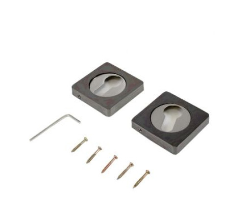 PUERTO Накладка на цилиндр ET AL 02 квадр BNSN черн никникель 4650065422543