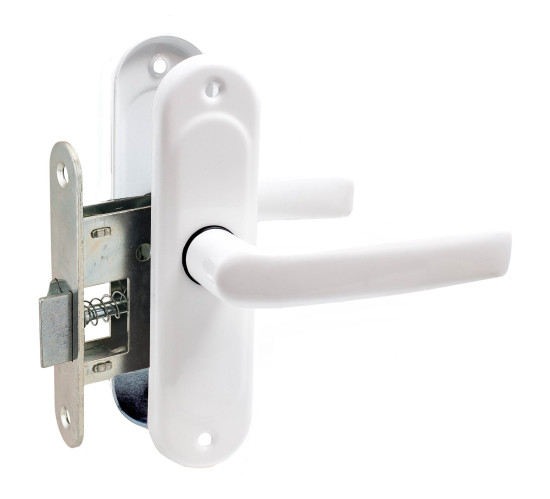 Птишмаш  Защелка дверная ЗЩ145 белая  4627113822044