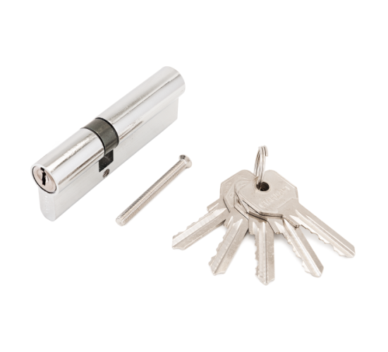 Стандарт Цилиндр. механизм ZI90-5K (30*10*50) СР англ ключ/ключ хром 4660041983791