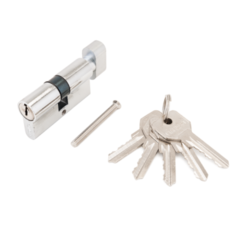 Стандарт Цилиндр. механизм ZI70B-5K (25В*10*35) СР англ ключ/верт хром 4660041983708