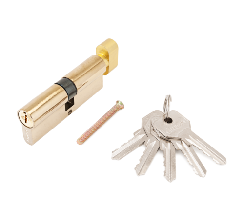 Стандарт Цилиндр. механизм ZI80B-5K (35В*10*35) ВР англ ключ/верт золото 4660041983753